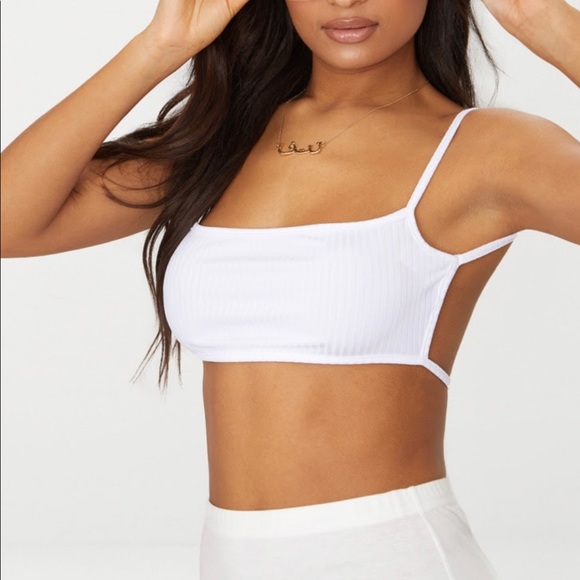 Strappy back bralettes: White and Grey - Picture 1 of 5